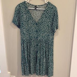 H&M Green Floral Dress